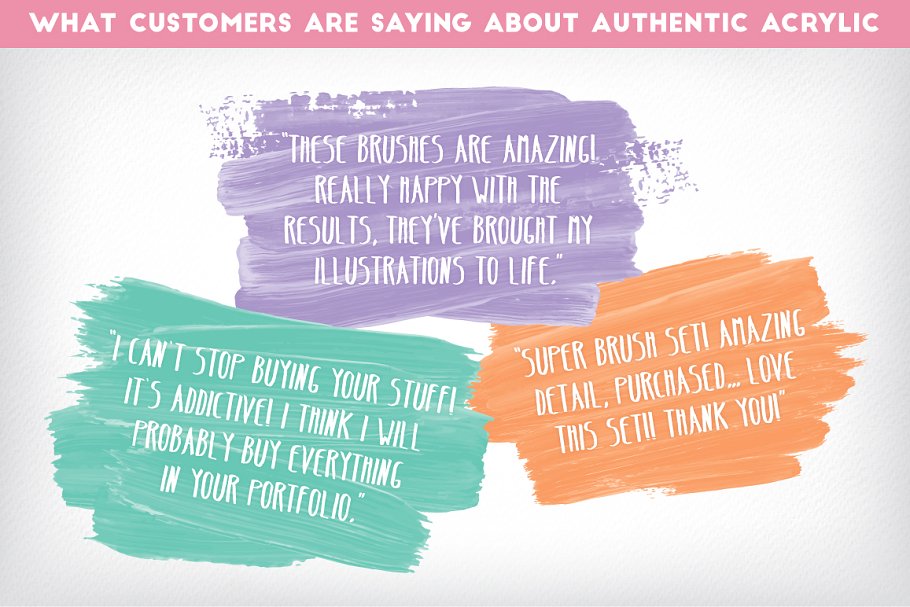 丙烯酸颜料AI笔刷 Authentic Acrylic Brushes插图(3)