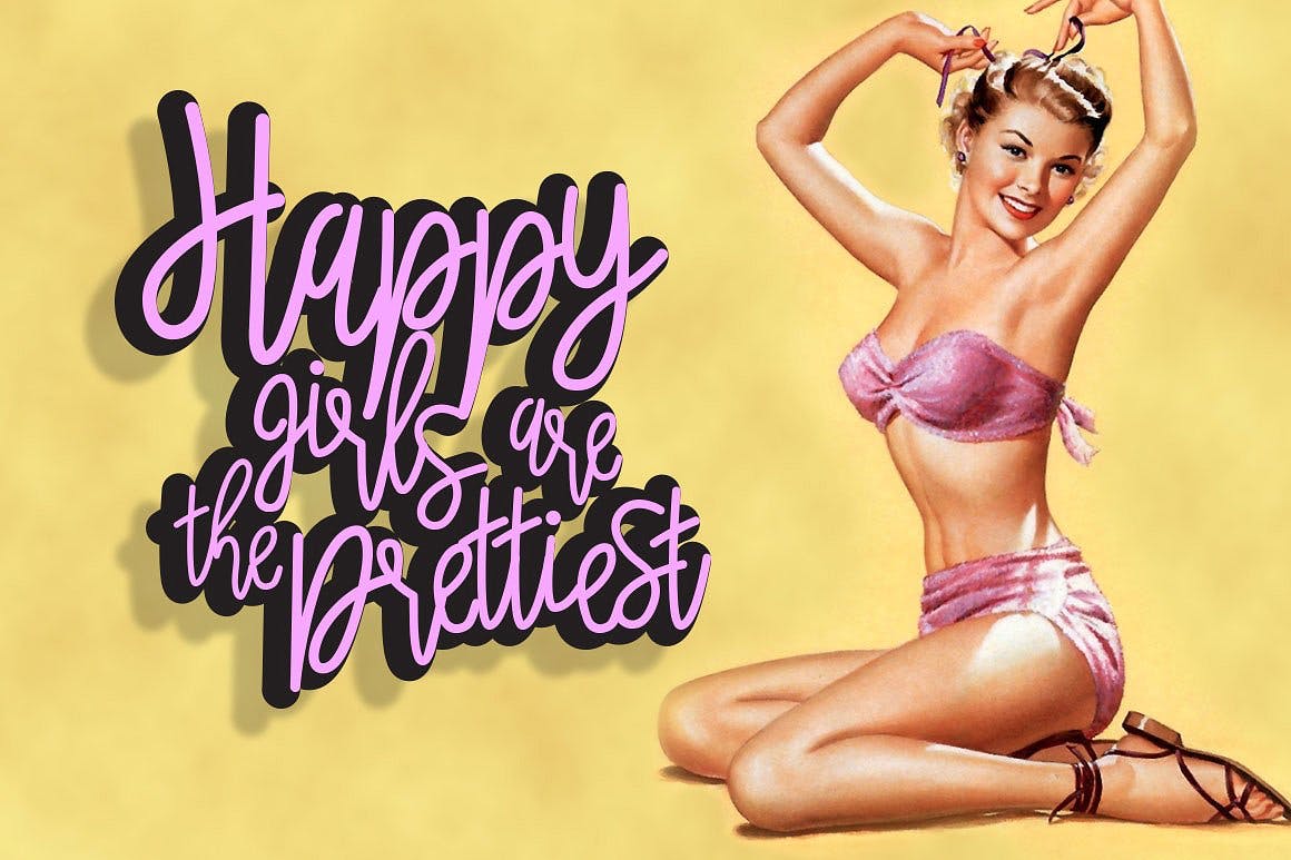 时尚高端复古质感的Wanda Script万达英文字体插图