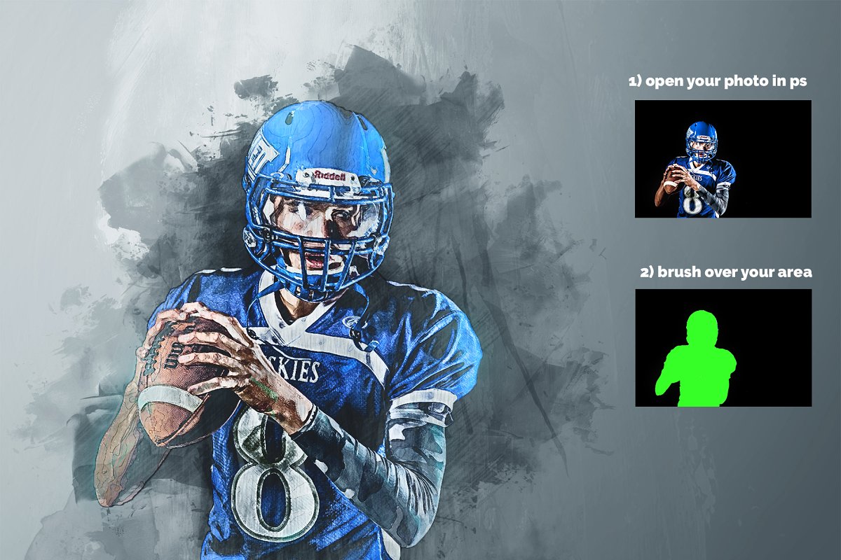 现代时尚水彩艺术Photoshop动作下载插图(3)