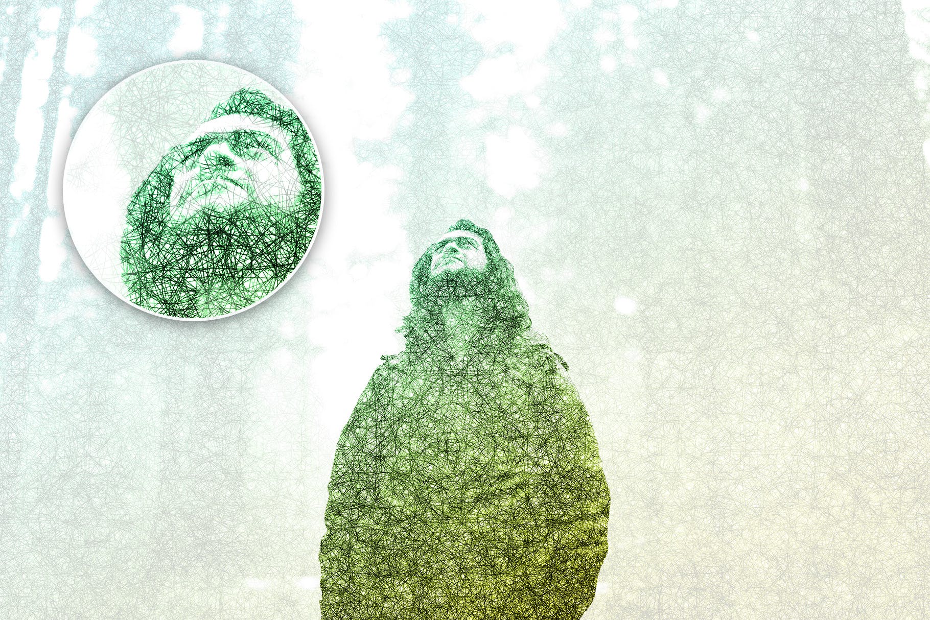 建筑素描艺术绘画效果一键生成PS动作 AI Scribble Art Photoshop Actions插图(8)