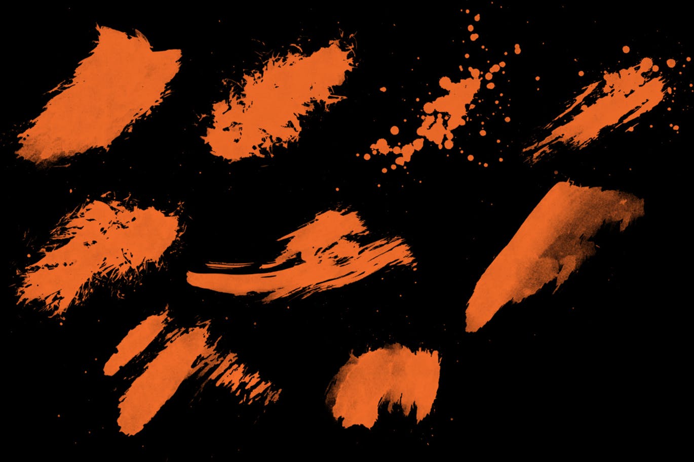 墨水飞溅泼墨图案纹理PS笔刷v2 Splatter Stamp Photoshop Brushes Vol. 2插图(2)