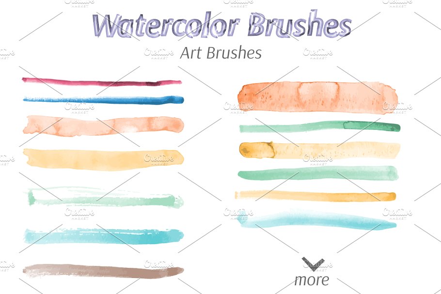 手工制作混合画笔AI笔刷 Collection of Hand Made Brushes插图(1)