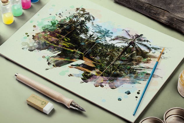 50款水彩手绘数码绘画PS笔刷合集 50 Watercolor Brushes插图(1)