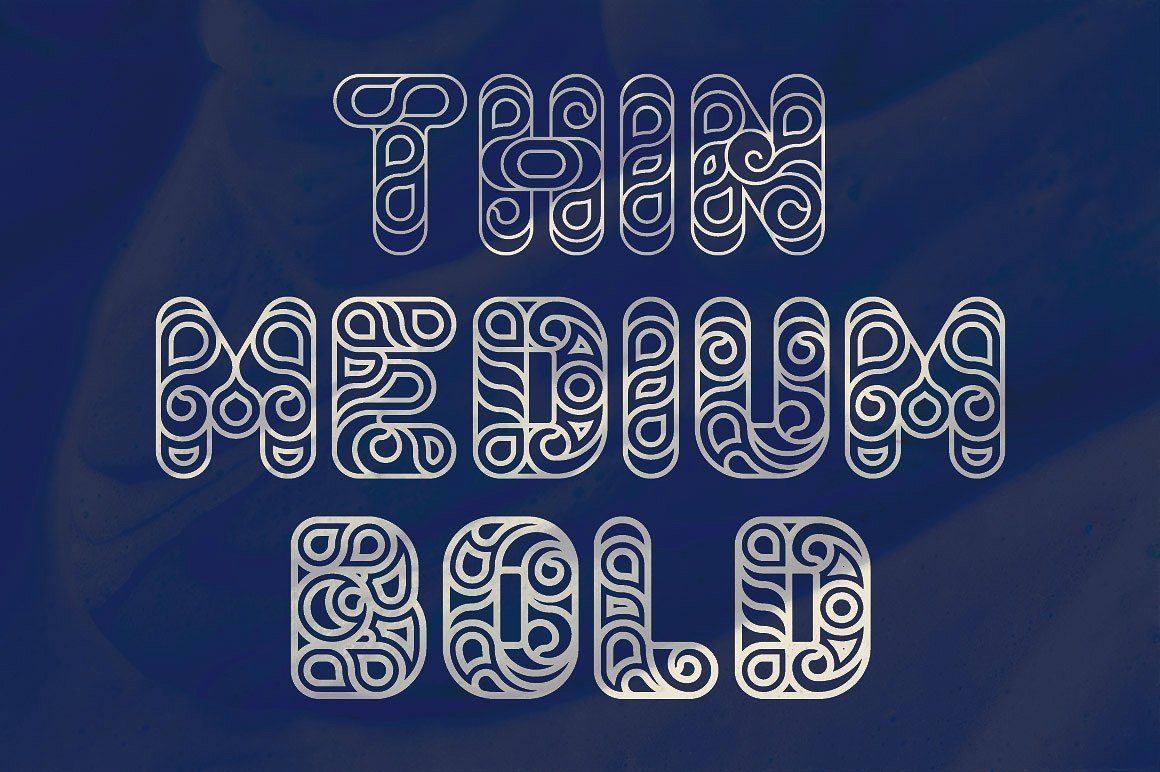 复古纹理镂空创意字体 Conello – Display Font插图(1)