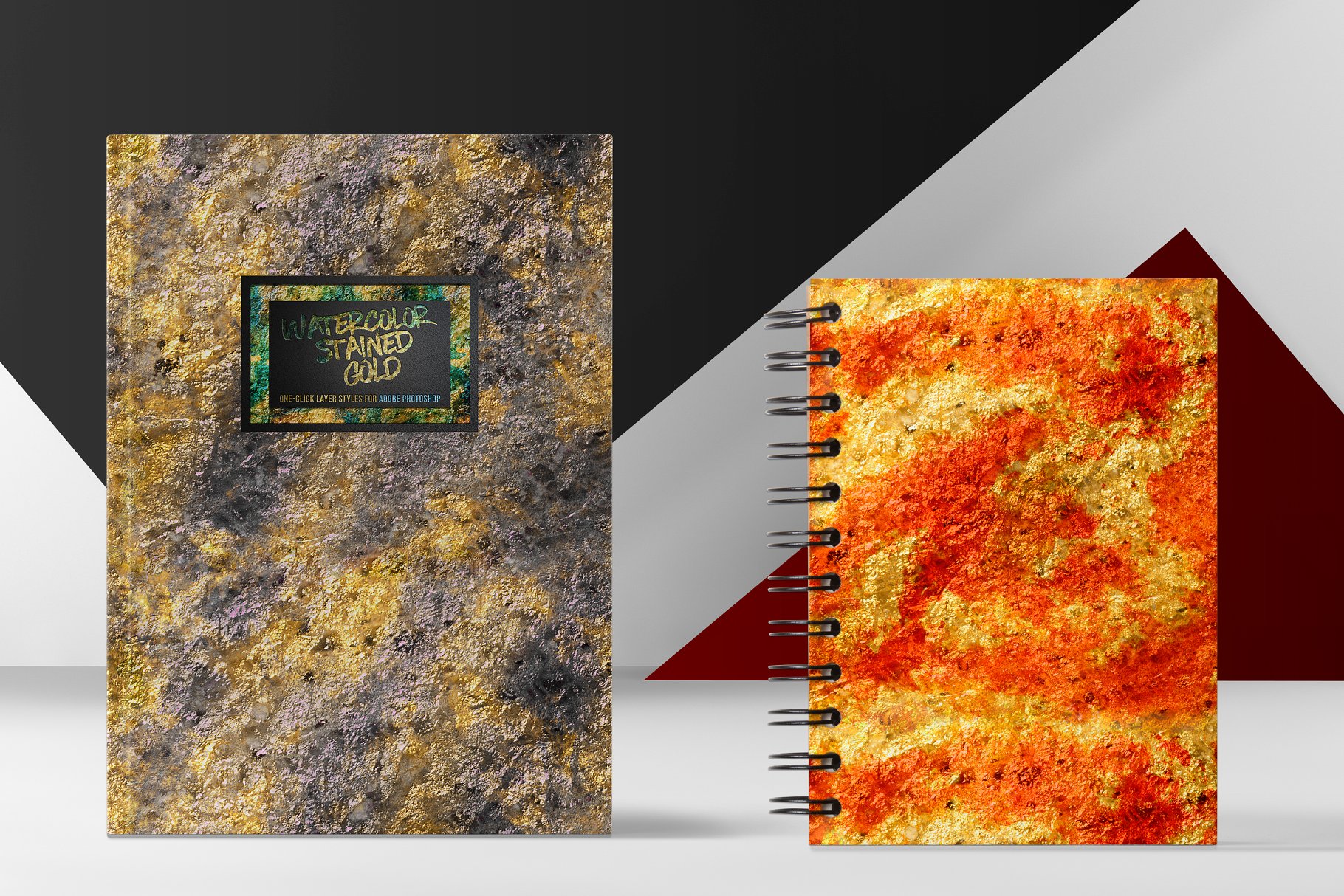 创意水彩金箔PS图层样式[1.1GB] Watercolor and Gold Layer Styles PS插图(17)