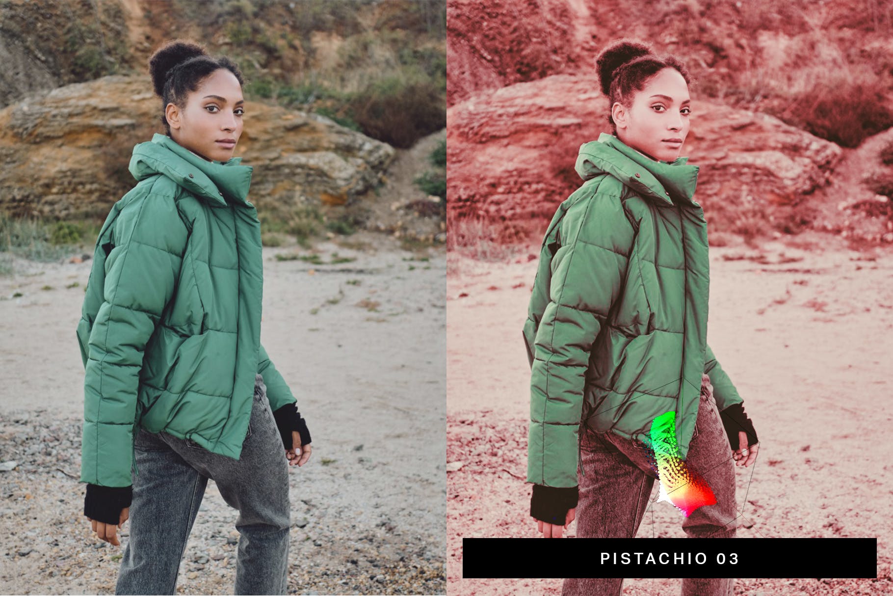 50款粉色/棕色/开心果绿混合色调照片后期处理素材库精选LR预设 50 Neapolitan Lightroom Presets LUTs插图(3)