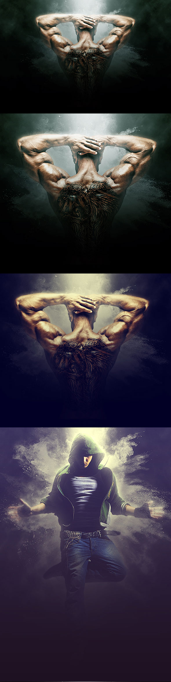 帅气粉末爆炸效果的PS动作 Sacred Explosion Photoshop Action [atn]插图(2)