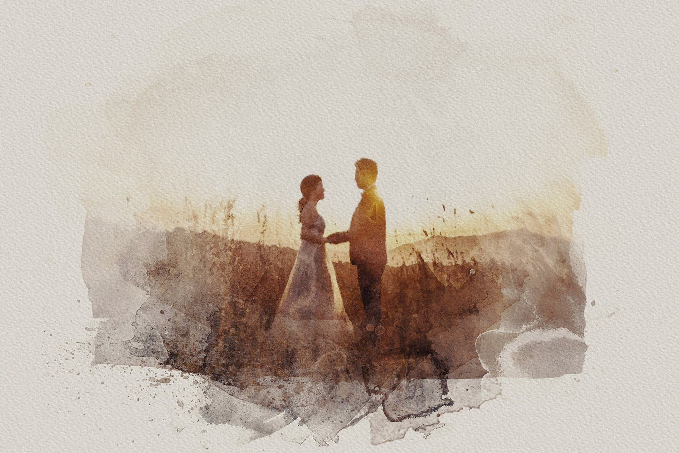 独特的水彩照片效果生成器PSD分层模板 The Ultimate Watercolor Creator 4插图(6)