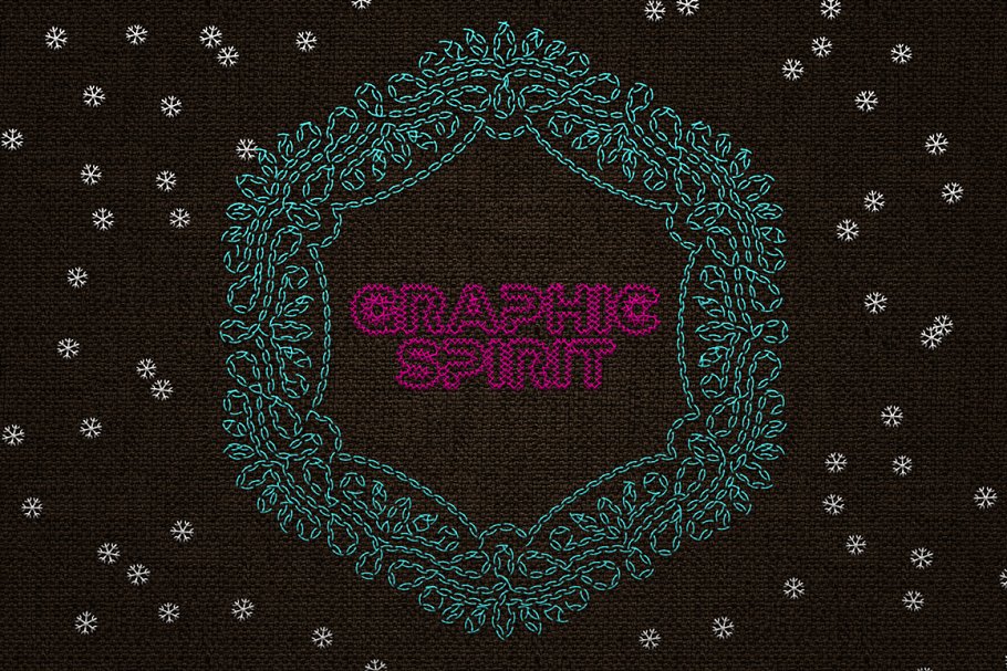 裁缝缝线效果PS笔刷 STITCH Effect Photoshop Tooklit插图(9)