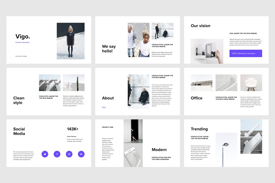 现代简约主义风格Keynote幻灯片模板 VIGO – Keynote Template + Bonus插图(1)