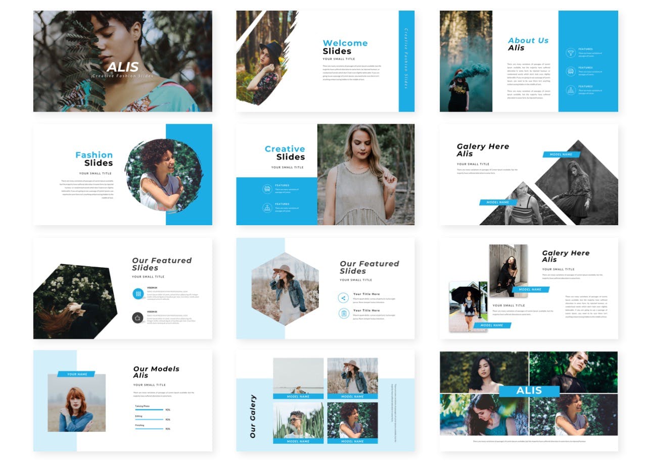 时尚行业市场调研报告PPT模板下载 Alis – Powerpoint Template插图(1)