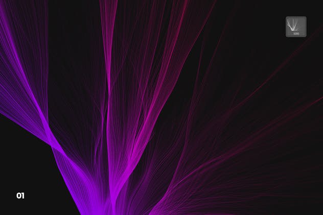 数码仿真柔顺头发特效图案PS笔刷 Digital Smooth Flow of Hairs Photoshop Brushes插图(1)