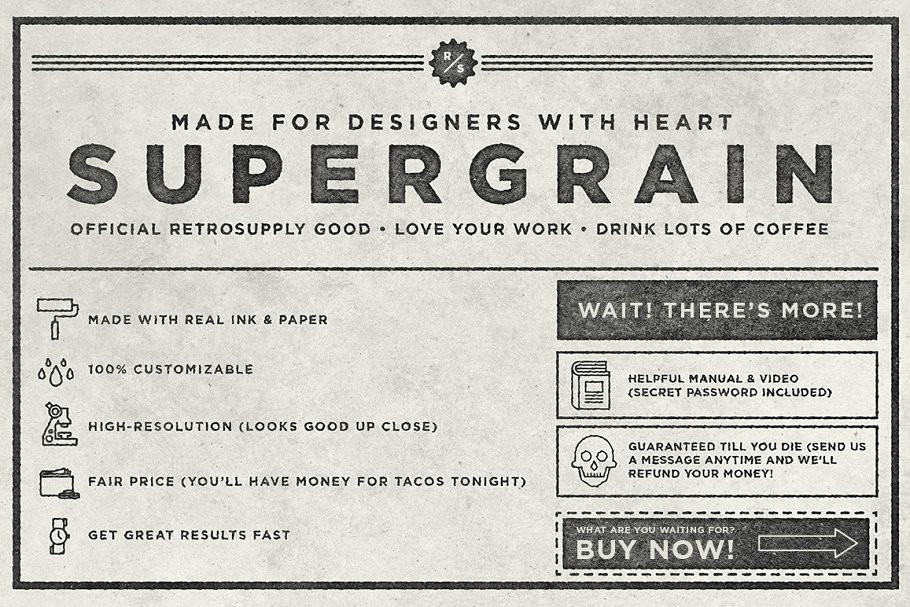 复刻超级纹理墨水效果PS图层样式[1.09GB] SuperGrain | Retro PSD Ink Effect插图(4)