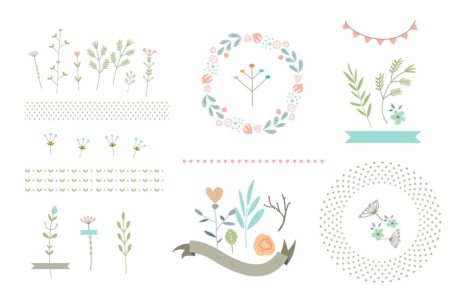 分享100个Illustrator装饰画笔 100 decor brushes for for AI插图(3)