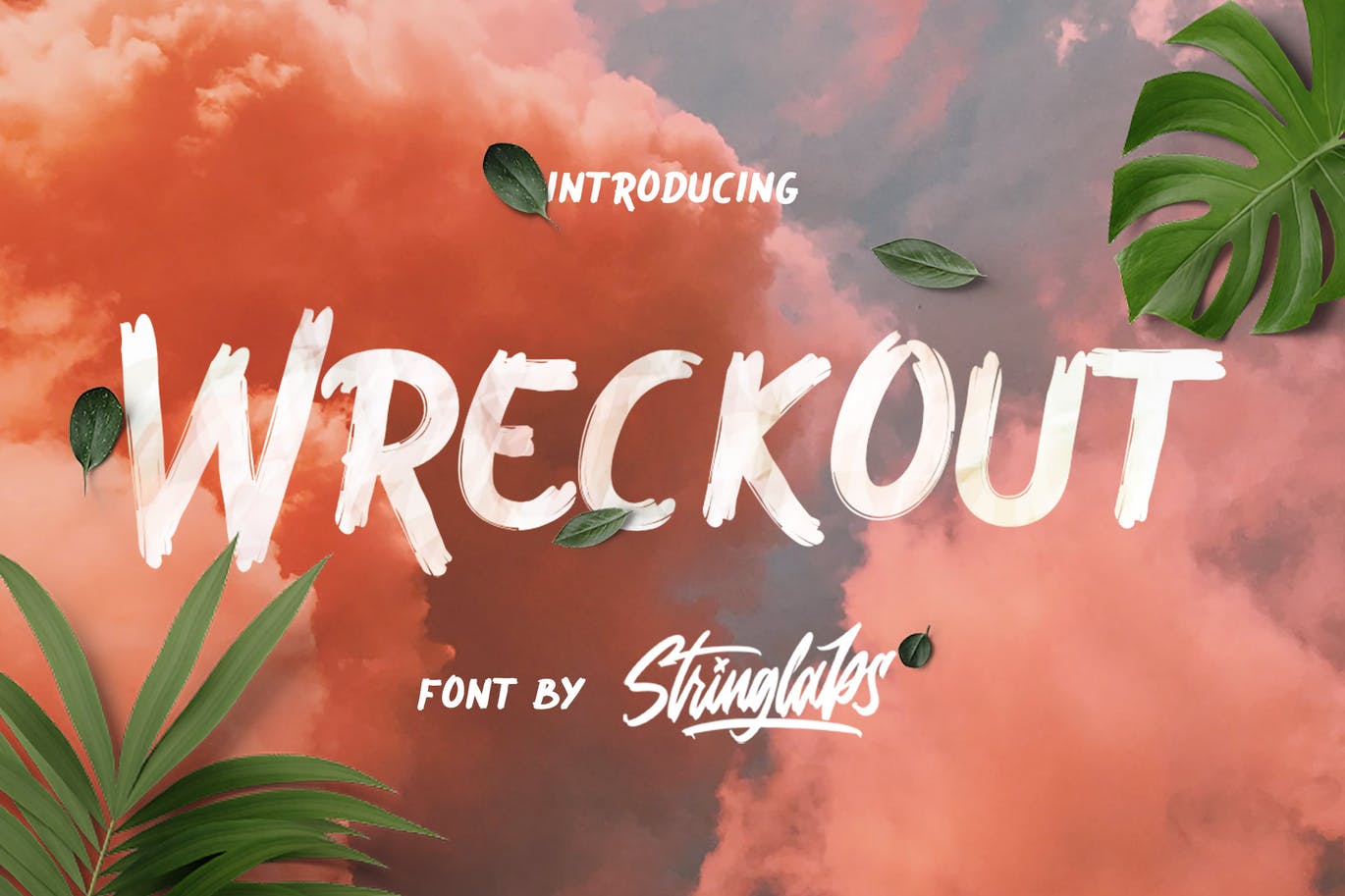 英文装饰艺术笔刷字体素材库精选 Wreckout – Decorative Brush Font插图