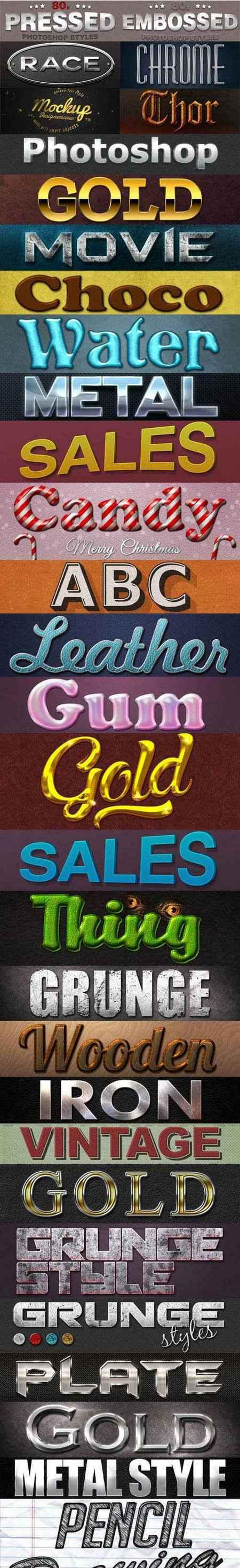 实用的多效果文字图层样式下载[psd,asl]插图