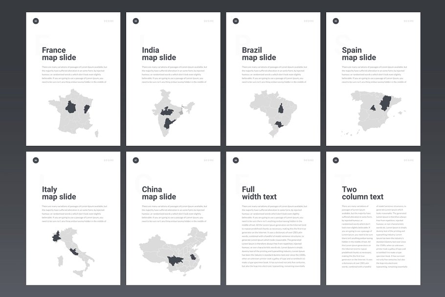 A4立式创意幻灯片模板 A4 | Desire Keynote Presentation [Keynote适用]插图(13)