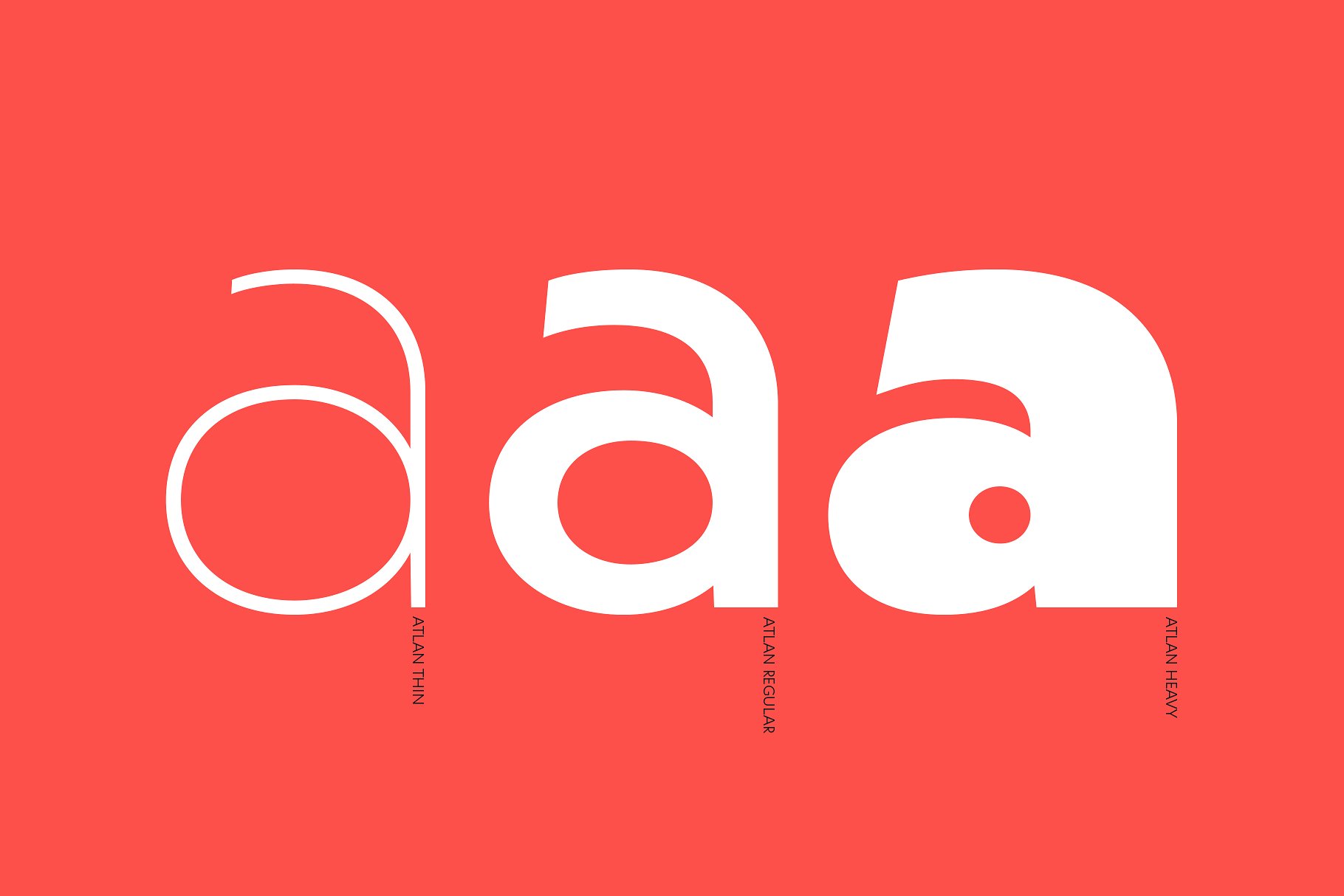 经典无衬线几何英文字体 Atlan插图(3)