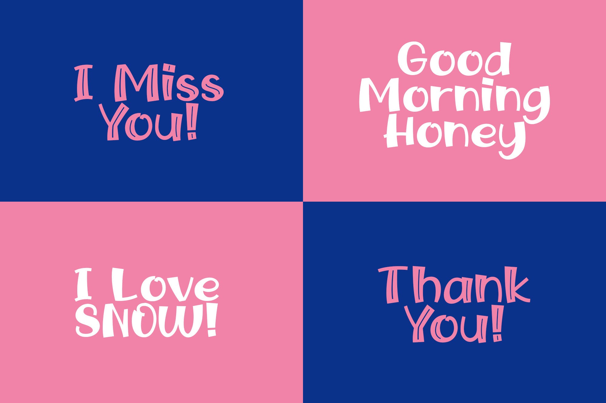 现代小清新可爱设计风格英文加粗字体 Snow Fairy插图(4)