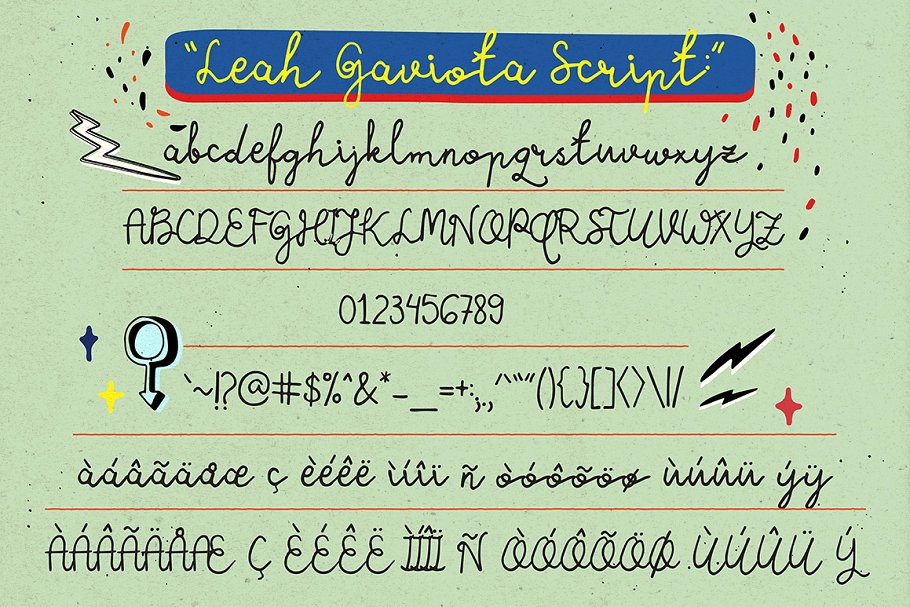 创意艺术英文手写字体 Leah Gaviota Script插图(11)