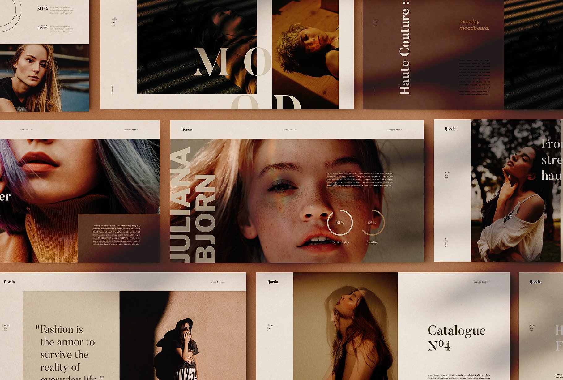 斯堪的纳维亚主题风格PPT幻灯片模板 FJORDA – Powerpoint Template插图