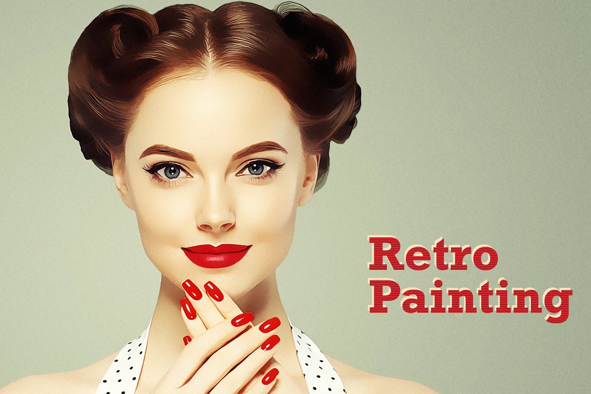 复古绘画素描肖像PS动作下载 Vol.3 Retro Painting PS Action Vol.3插图