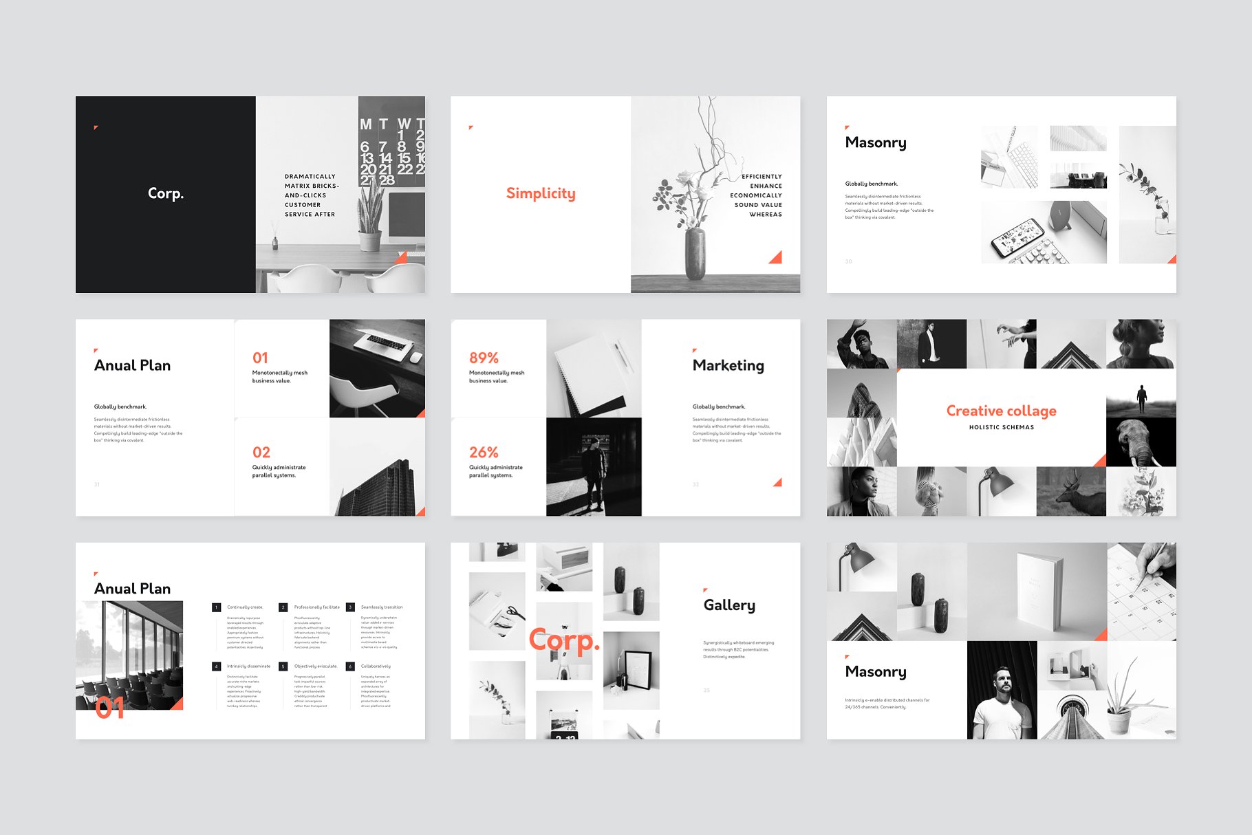 现代公司业务介绍Keynote幻灯片模板 Corp. Keynote Presentation Template插图(3)