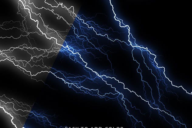 50款雷电闪电光线PS笔刷 50 Lightning Photoshop Brushes插图(7)