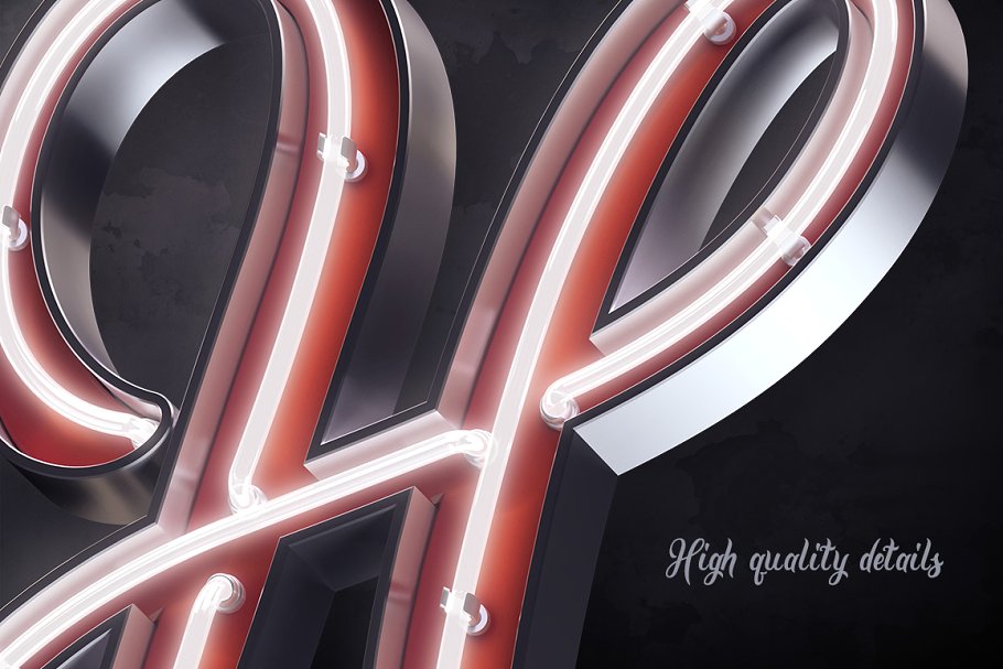 3D效果超级PSD字体[1.05GB] 3d script "Bright calligraphy"插图(1)