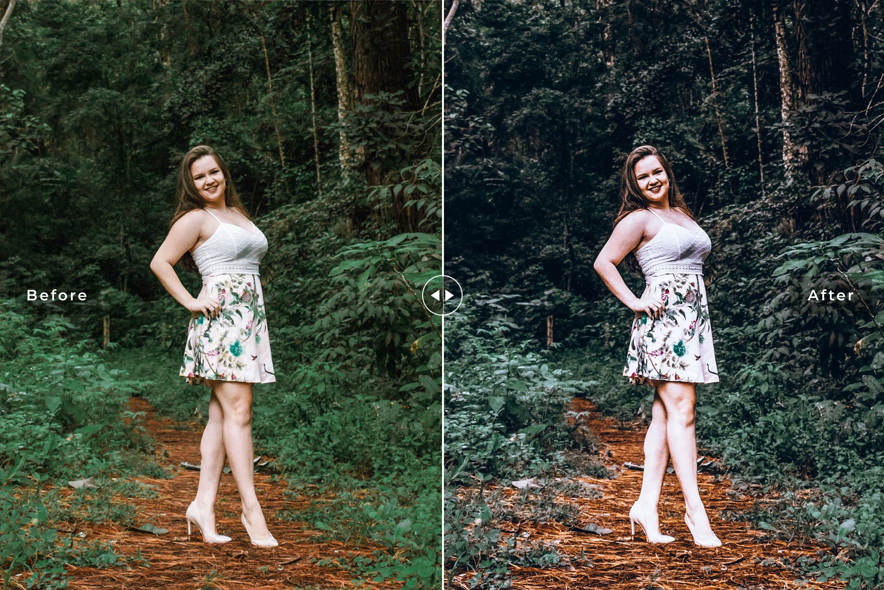 森林背景人像摄影后期处理调色滤镜LR预设 Forest Mobile & Desktop Lightroom Presets插图(1)
