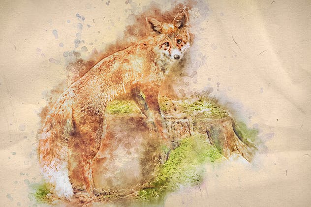 炫彩照片水彩艺术效果生成PS动作 Watercolor Photoshop Action插图(8)