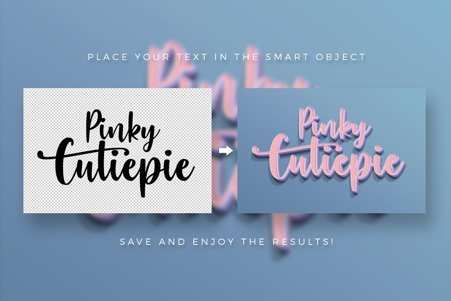 女性柔美色彩3D文本图层样式 Hers 3D Text Effects插图(1)