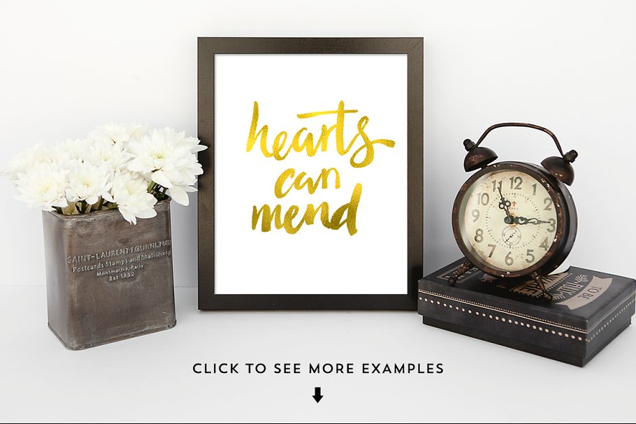 奢华金色叶子纹理图层样式 Gold Leaf Press – Glitter Update插图(1)