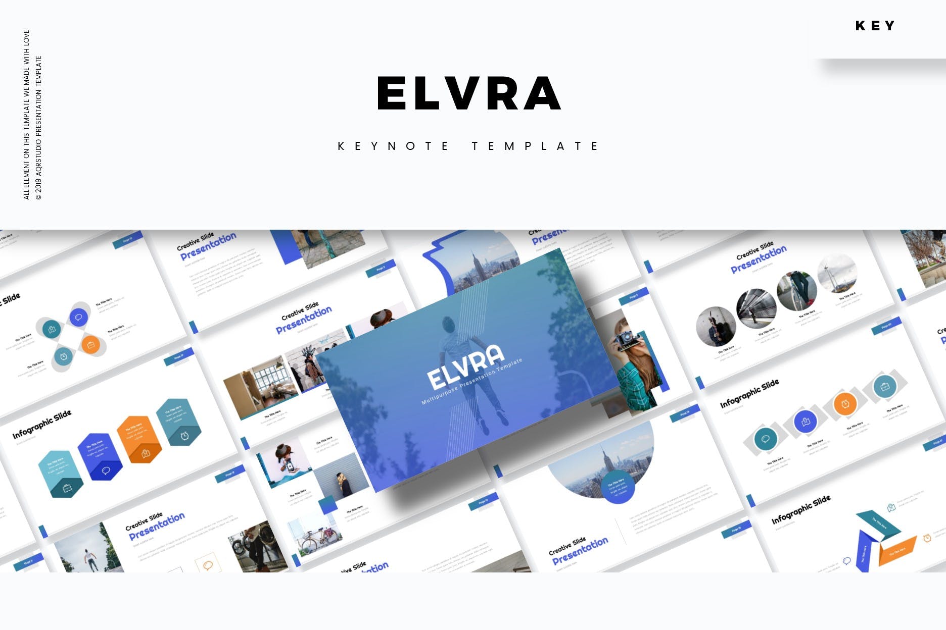 Keynote创意信息图表风格演示文稿模板 Elvra – Keynote Template插图