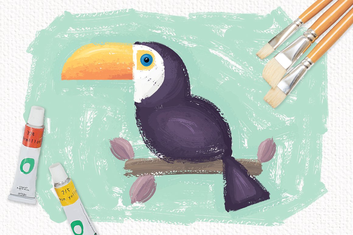 令人惊叹的油画AI笔刷 Outstanding Oil Paint Brushes插图(4)