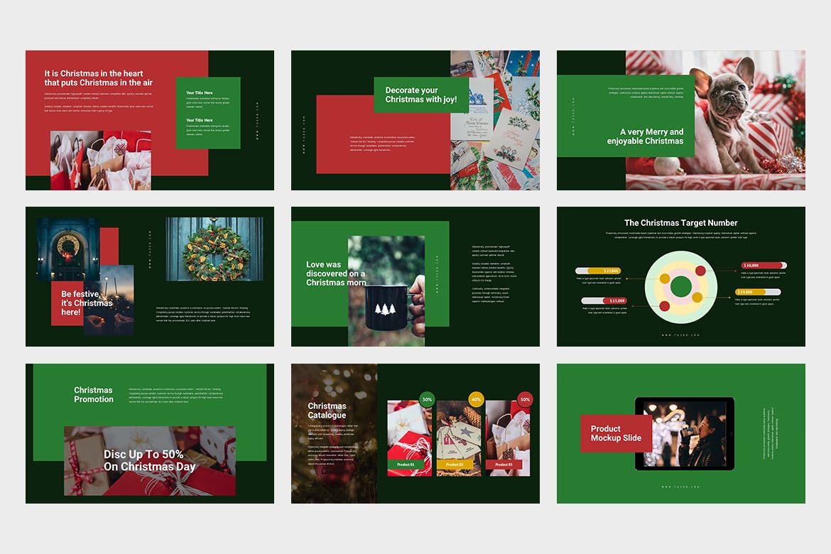 圣诞节活动促销主题Keynote幻灯片模板 Tuzeo : Christmas Event Promo Keynote插图(5)