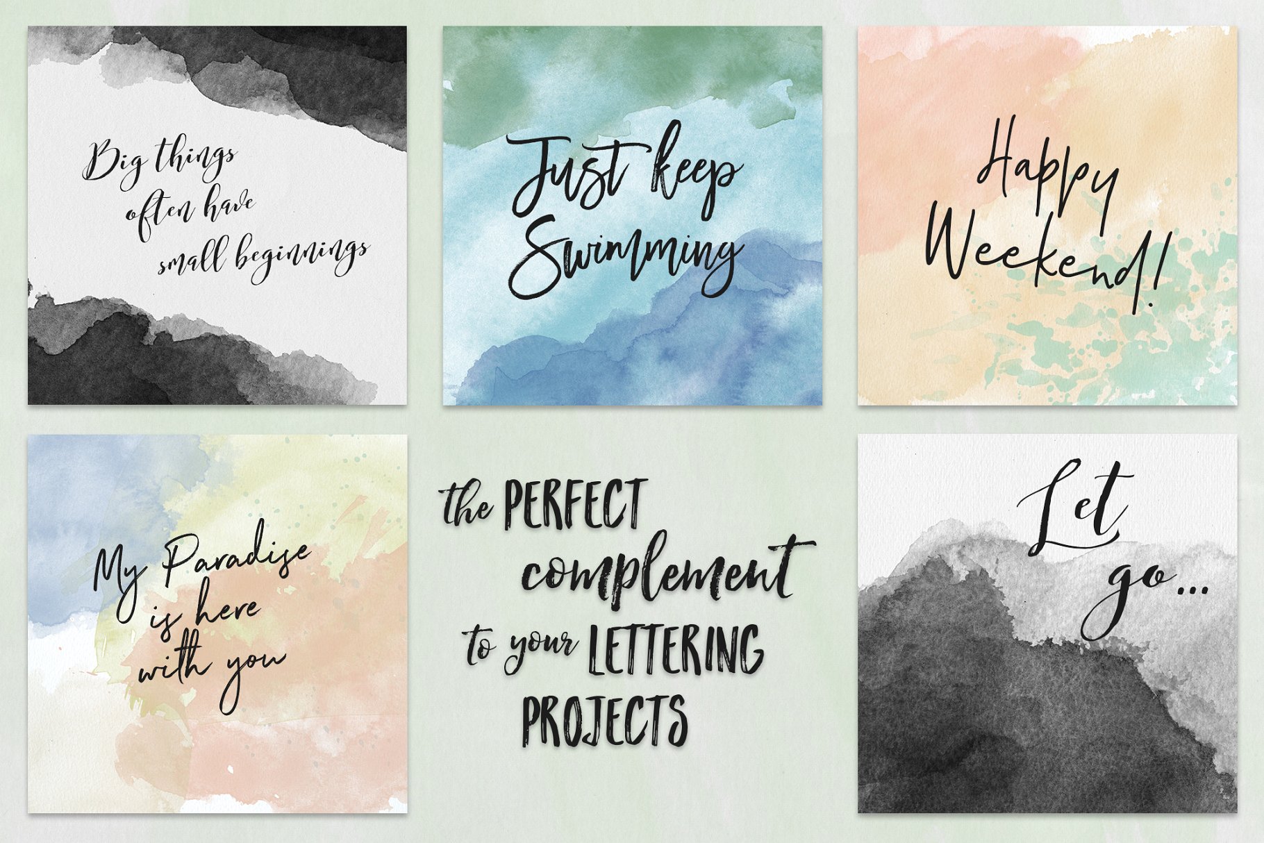 Procreate应用专用水彩印章笔刷 Watercolor Stamps for Procreate插图(2)