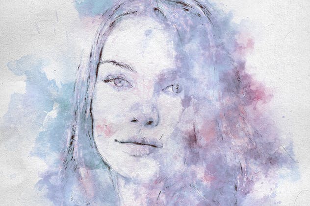 炫彩照片水彩艺术效果生成PS动作 Watercolor Photoshop Action插图(10)