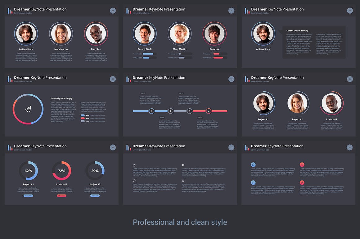 100多个独特内容的3种预制色彩的高端时尚商务商业质感的keynote幻灯片演示模版（ key）插图