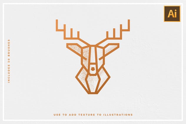 30款点画效果设计AI笔刷 Stipple Brushes For Illustrator插图(4)