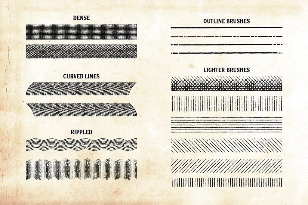 一组复古纹理画笔素材打包下载[ai,pdf]插图(9)