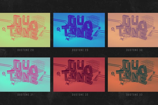 双色调照片调色PS动作 Duotone Photoshop Actions插图(10)