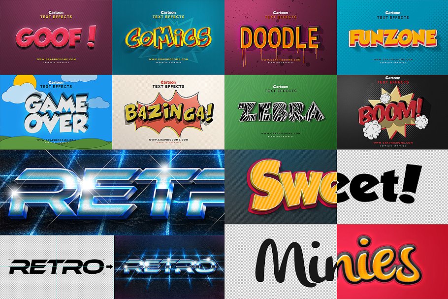 50款文本文字效果PSD模板 50 Text Effects Bundle插图(4)