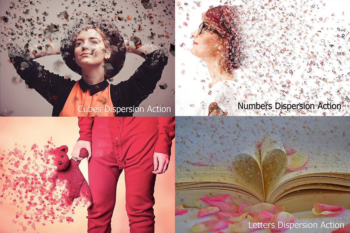 炫酷逼真色散消失效果PS动作 Dispersion Actions Bundle插图(29)