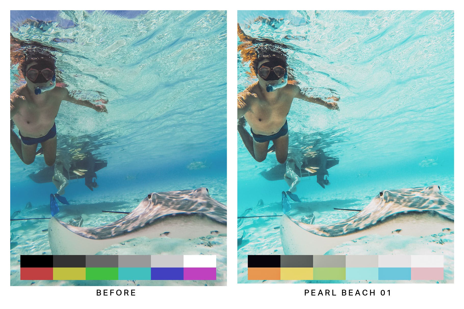 50款浪漫蜜月海岛旅行照片Lightroom预设&LUT 50 Bora Bora Lightroom Presets and LUTs插图(3)