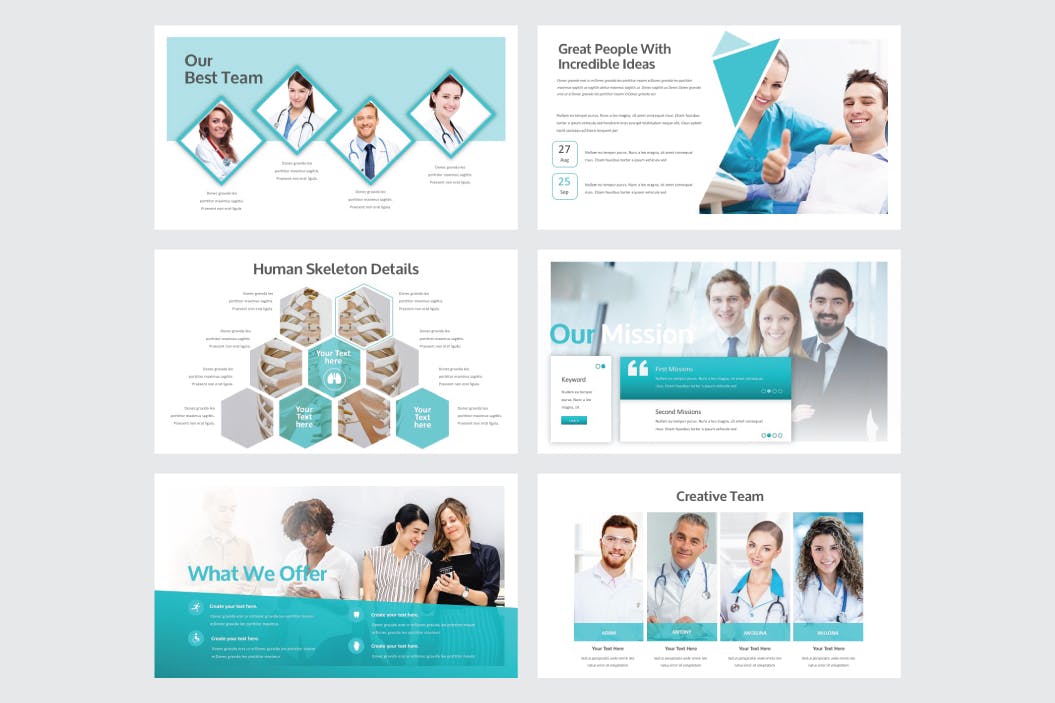 医疗健康主题谷歌幻灯片素材 HEALTH MEDICAL CLINIC – Google Slide Template V255插图(3)