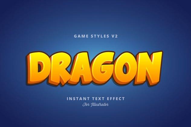 创意游戏字体设计特效AI图层样式v2 Game Styles for Illustrator V2插图(8)