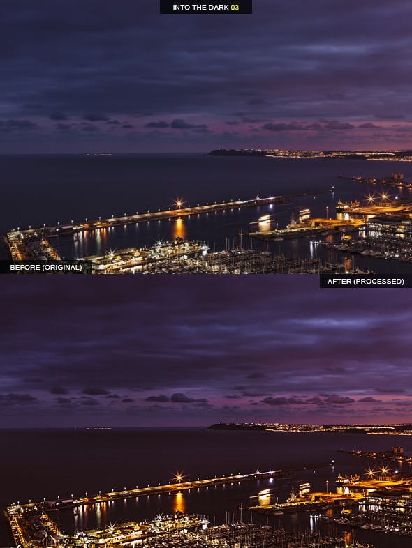 19个夜景摄影照片后期处理LR调色预设 19 Into The Dark Lightroom Presets插图(2)