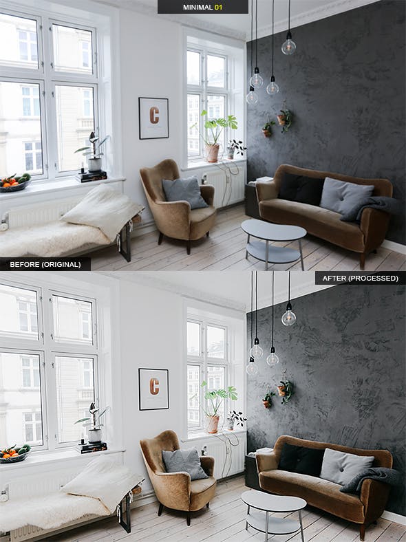 20款时尚专业的简约风格照片调色处理LR预设 20 Pro Clean & Minimal Lightroom Presets插图(1)