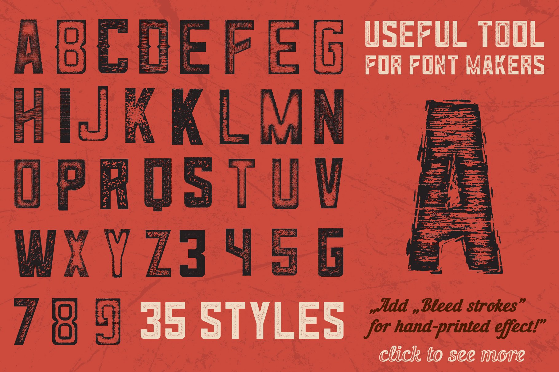 木刻画版画木雕效果AI动作 Woodcraft for Adobe Illustrator插图(1)